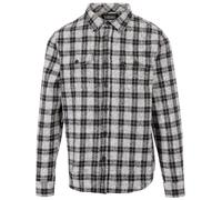 (L, Black/White) Trespass Mens Portlaw Checked Long-Sleeved Shirt