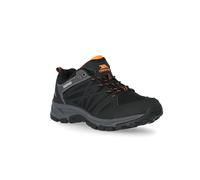 Trespass Mens Walking Shoes Fisk - Durable Low Cut, Protective Toe Guard, Reflective Detailing, Cushioned Footbed, Durable Traction Outsole Black