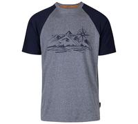 Trespass Mens Round Neck T-Shirt Fullmer Navy Marl in Size - S