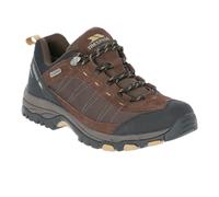 Trespass Mens Scarp Waterproof Lace Up Trainers - Dark Brown - 8 UK - Dark Brown - 40% Suede/30% Mesh/30% PU (Polyurethane)