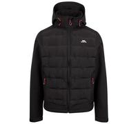 Trespass Men's Softshell Jacket Alwero - Waterproof 8000 mm, Ultrasonic Compound Front Panel, Adjustable Zip Off Hood, 2 Zip Pockets, Adjustable Cuff, Draw Cord Hem