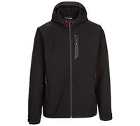 Trespass Mens Softshell Jacket Zip Pockets ChGuard Marlon Black Size - M