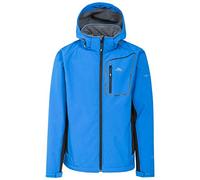 Trespass Strathy II, Blue, S, Waterproof Softshell Jacket with Removable Hood for Men, Small, Blue