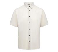Trespass Mens Suntan Short-Sleeved Shirt - Soft Stone - XL - Soft Stone - 53% Cotton/47% Linen