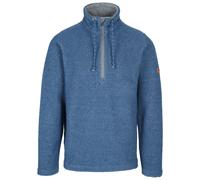 Trespass Mens Casual Sweatshirt Falmouthfloss - Men's Textured Knit Jumper, Half Zip Collar Casual Top, Long Sleeve Pullover Sweater with Collar Drawcord Smokey Blue