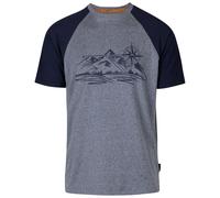 Trespass Men's Casual T-Shirt Fullmer - Men's Crew Neck Top with Print Decal on Chest, Two-tone T-Shirt for Men, Raglan Sleeve Poly-Elastane Blend T-Shirt