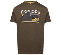 Trespass Mens Thelon Printed Casual T-Shirt (Marshland Marl) - Dark Green - Size X-Small