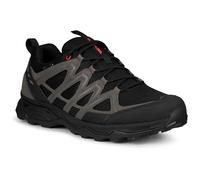 Trespass Mens Walking Shoes Carraig - Low Rise Waterproof Hiking Shoes, Backpacking Trekking Trails Shoes, Men's Outdoor Low Walking Shoes, Camping Footwear Black Grey