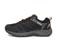 Trespass Mens Walking Shoes Fisk - Durable Low Cut, Protective Toe Guard, Reflective Detailing, Cushioned Footbed, Durable Traction Outsole Black