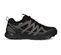 Trespass Mens Walking Shoes Carraig - Low Rise Waterproof Hiking Shoes, Backpacking Trekking Trails Shoes, Men's Outdoor Low Walking Shoes, Camping Footwear Black Grey