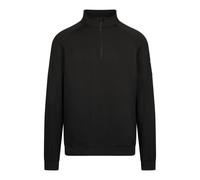 Trespass Men's Zakery Half Zip Sweatshirt in Black | Size: 2XL Trespass Black 2XL