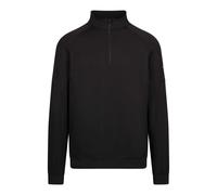 Trespass Men's Zakery Half Zip Sweatshirt in Black | Size: Large Trespass Black L