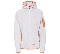 Trespass Mona Lisa, Light Grey Marl, XL, Warm Fleece Jacket with Hood 320gsm with Arm Pocket for Women, X-Large, Grey