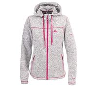 Trespass Odelia, Ghost / Cerise, S, Warm Fleece Jacket with Hood 300gsm for Women, Small, Pink