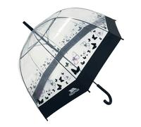 Trespass Papillon Clear Umbrella - Butterfly Print - One Size - Butterfly Print - 80% Plastic/20% Metal