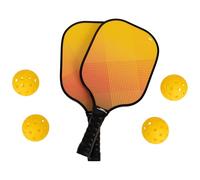 Trespass Pickleball Set Morty - 4 Balls, Polyethylene (PE), 2 Paddles, PP Wood Leather, Handy Carry Bag, Portable Game Set, Camping, Travel