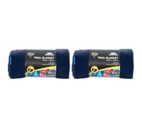 Trespass Picnic Travel Soft Touch Microfleece 120 x180cm (Pack of 2)