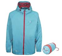 Trespass Qikpac Jacket, Aquatic, XXXS, Compact Packaway Waterproof Jacket Adult Unisex, XXX-Small / 3X-Small / 3XS, Blue
