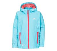 Trespass Qikpac Jacket, Aquatic, 7/8, Compact Packaway Waterproof Jacket Kids Unisex, Age 7-8, Blue