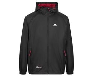 Trespass Qikpac Packaway TP75 Men's Waterproof Jacket, Black/Red, 3XL