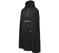 Trespass Qikpac Unisex Hooded Waterproof Packaway Poncho - Black - Size Small