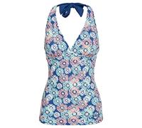 Trespass Quick Dry Bloomer Women's Outdoor Halter Neck Tankini Swimsuit available in Blush Print 2X-Small