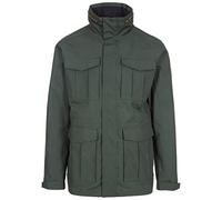 Trespass Rainthan Waterproof Rain Jacket with Concealed Hood - Olive, Large