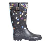 Trespass Samira Printed Wellington Boots In Black Black 8