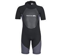Trespass Scuba, Black, 2/3, Short 3mm Neoprene Suit with 7mm Zip for Kids / Boys, Age 2-3, Black