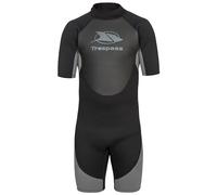 Trespass Scuba, Black, M, Short 3mm Neoprene Wetsuit with 7mm Zip for Men, Medium, Black