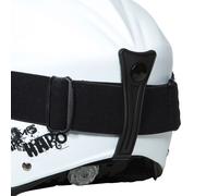Trespass Unisex Ski Helmet Skyhigh - White/Black/Brown, Goggle Retainer, Removable Ear Pads, Quick Release Buckle, CE EN1077, Adjustable Fit, M/L, Lightweight ABS/EPS