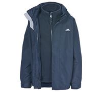 Trespass Skydive, Navy Blue, 2/3, Waterproof 3-in-1 Winterjacke with concealed Hood, Removable Inner Fleece Jacket Kids Unisex, Age 2-3, Blue