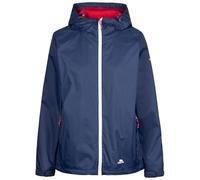 Trespass Womens Rain Jacket Tayah II - Waterproof Shell, Contrast Mesh Lining, Adjustable Hood, 2 Zip Pockets, Elasticated Cuffs, Hem Drawcord, Contrast Zip, Storm Flap Navy