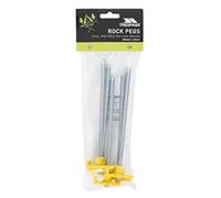 Trespass Rockie, Not Applicable, Tent Pegs for Hard Ground 18cm (5 per pack), Multicolour