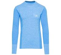 Trespass Timo, Bright Blue Marl, XL, Quick Dry Antibacterial Longsleeved Active Top for Men, X-Large, Blue
