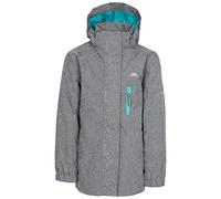 Trespass Tredt Kids Zoey Waterproof Jacket with Removable Hood - Grey, 7/8