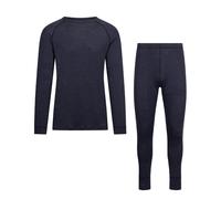 Trespass Unisex Adult Demian DLX Base Layer Set - Navy Marl - M - Navy Marl - 55% Merino Wool/45% Polyester