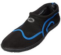 Trespass Unisex Aqua Shoes Paddle - Anti-Slip Sole, Breathable Mesh, Stretch Fabric, Drawstring Fastenings, Lightweight, TRP Outsole, Rubber Sole, Moulded EVA Midsole Black Blue
