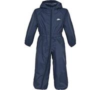 Trespass Unisex Babies Kids Rain Suit Button - Waterproof, Grown on Hood, Elasticated Cuffs and Ankles, Elasticated Side Waist, Full Body Length Zip