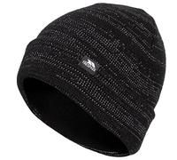 Trespass Beanie Hat Crackle - Unisex Reflective Fine Knit Double Layer - Black