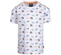 Trespass Unisex Kids All Over Animal Print Short Sleeve T-Shirt Safary White