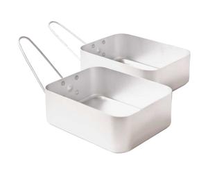 Trespass Unisex Messy Aluminium Mess Tin (Pack Of 2) (Silver) - One Size