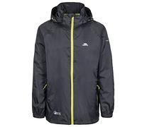 Trespass Waterproof Jacket Men Women Packaway Rain Coat With Hood, Light Rain Jacket Windbreaker, Raincoat In A Bag, Rain Coats For Men, Rain Coats for Women Qikpac X