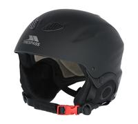 Trespass Unisex Ski Helmet Skyhigh - Black, Goggle Retainer, Removable Ear Pads