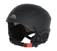 Trespass Unisex Ski Helmet Skyhigh - White/Black/Brown, Goggle Retainer, Removable Ear Pads, Quick Release Buckle, CE EN1077, Adjustable Fit, M/L, Li