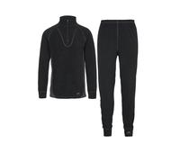Trespass Unisex Thriller Thermal Top And Bottom Set - Black X - Black X - 3XL
