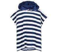Trespass Unisex Youth Oarfish Poncho Beach Towel with Hood, Navy Stripe, Each UK