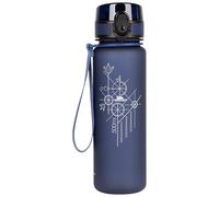 Trespass Water Bottle Flintlock - BPA-Free Plastic, Lockable Flip Lid, Wrist Strap, 500ml Capacity