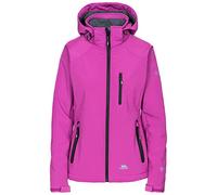 Trespass Women' s Softshell Jacket Bela II - Waterproof: 8000mm, Breathable: 3000mvp, Windproof, 3 Low Profile Zip Pockets, Chin Guard, Adjustable Zip-Off Hood, Flat Cuffs with Tab Adjuster