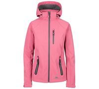 Trespass Women' s Softshell Jacket Bela II - Waterproof: 8000mm, Breathable: 3000mvp, Windproof, 3 Low Profile Zip Pockets, Chin Guard, Adjustable Zip-Off Hood, Flat Cuffs with Tab Adjuster